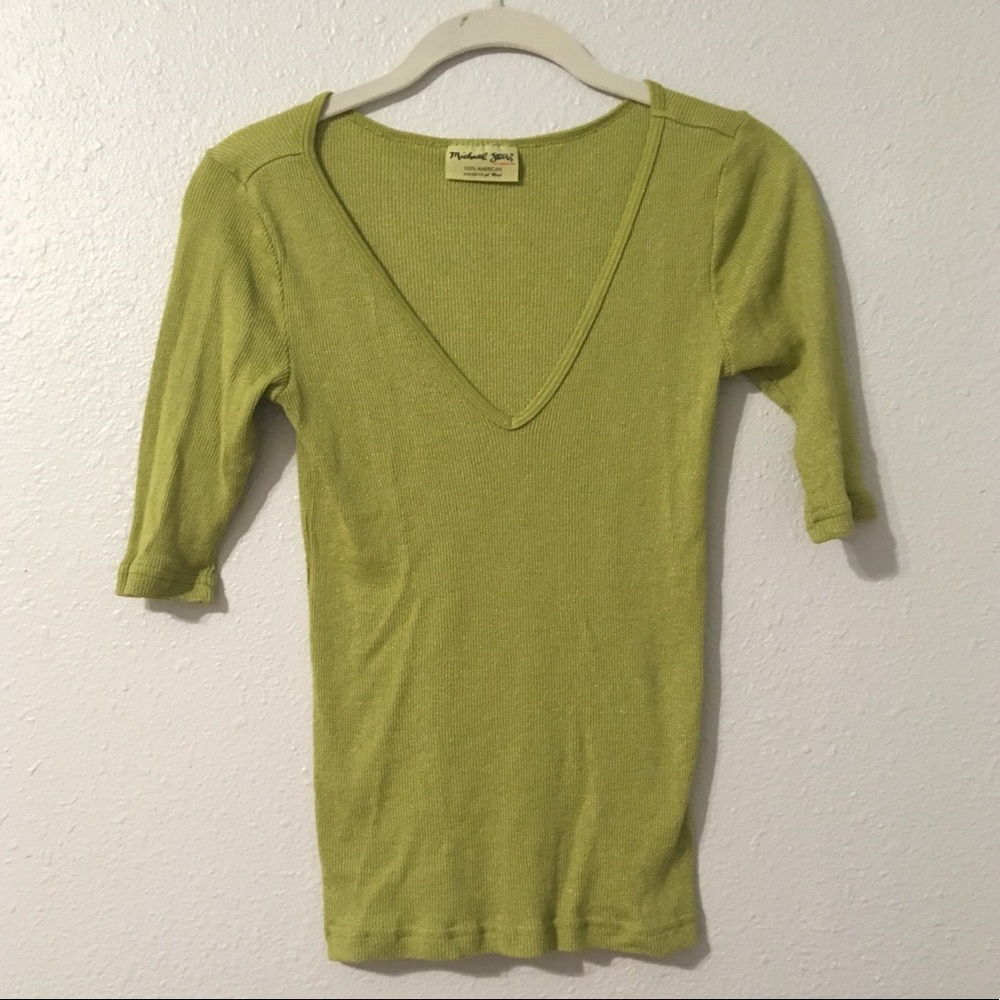 Michael Stars Short Sleeve Green Shirt
